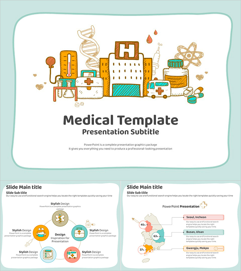 의학 프레젠테이션 템플릿 – 감각적인 의료 디자인
