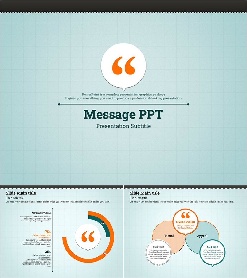 메세지 전달 피피티 템플릿 – 세련되고 감각적인 디자인