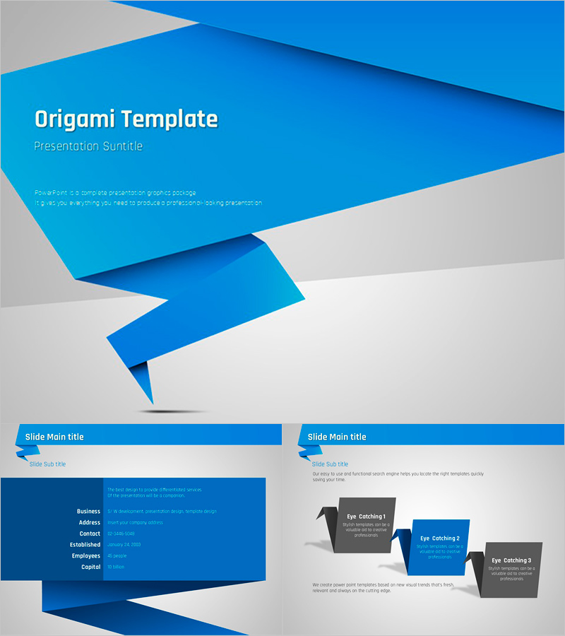Origami PowerPoint Template – Creative and Stylish Design