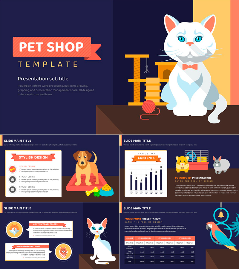 Pet Shop Presentation Template – Cute and Playful Design