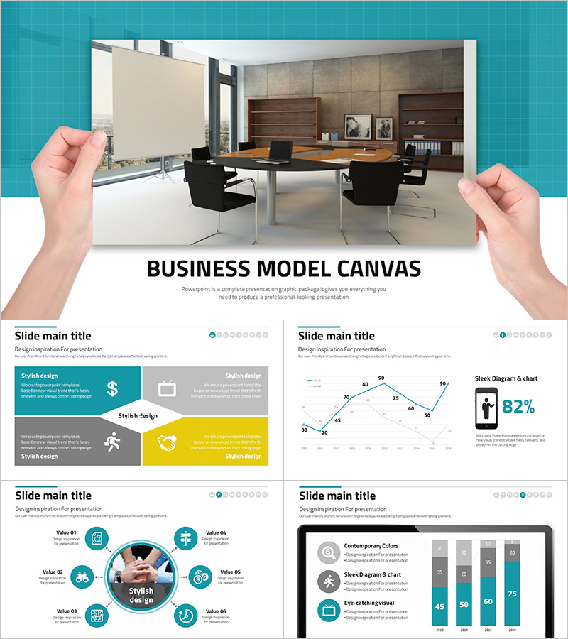 오피스 와이드 파워포인트 템플릿 – 비즈니스와 효과적인 프레젠테이션 디자인