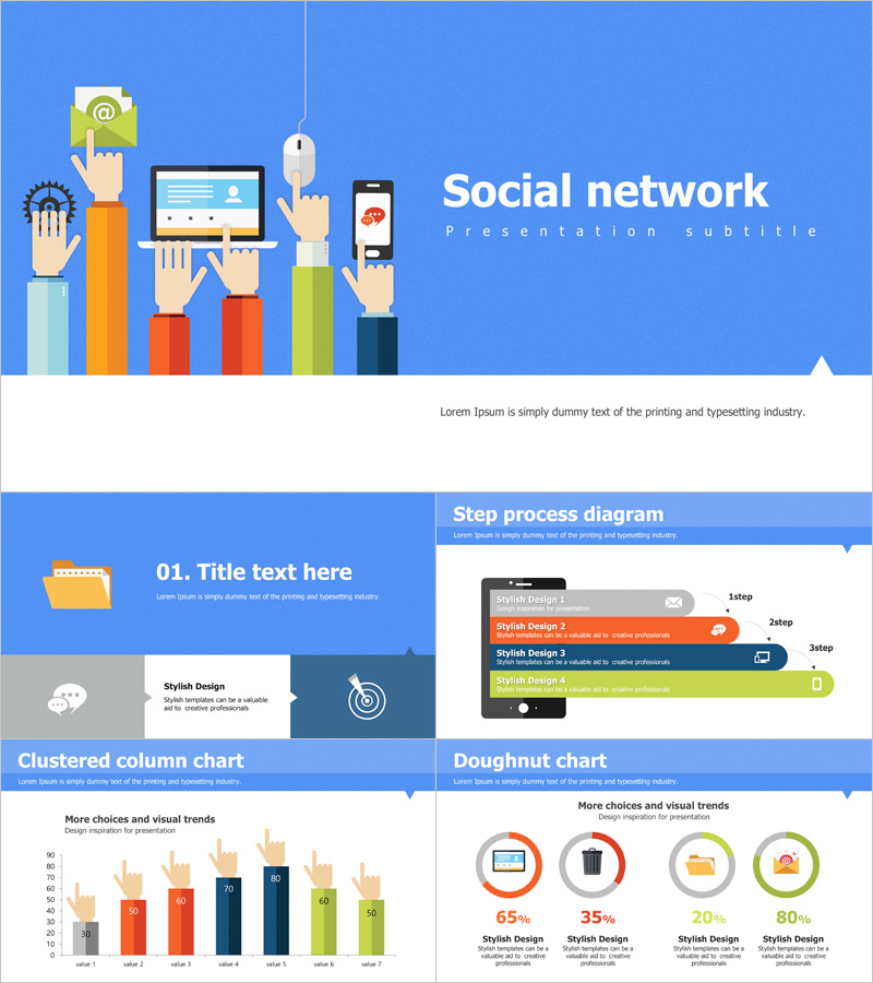 Social Network Presentation Template – Modern and Stylish Design