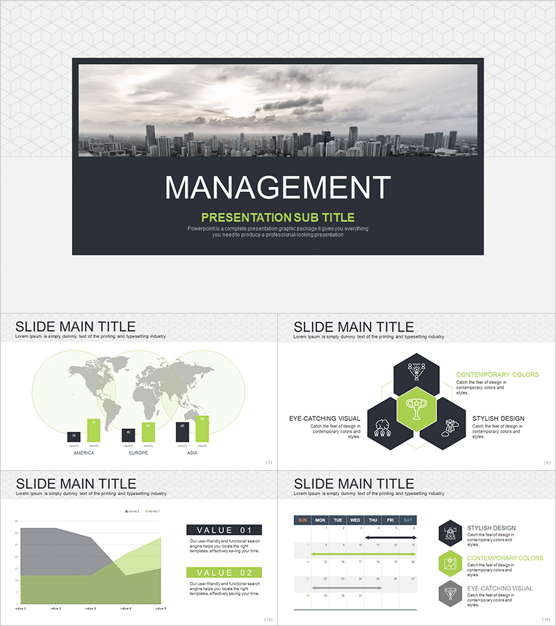 Management Presentation Template – Sophisticated and Professional Design