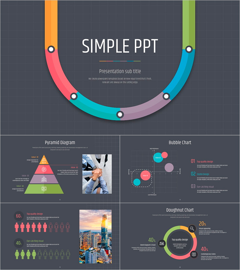 심플 피피티 와이드 템플릿 – 세련되고 직관적인 디자인