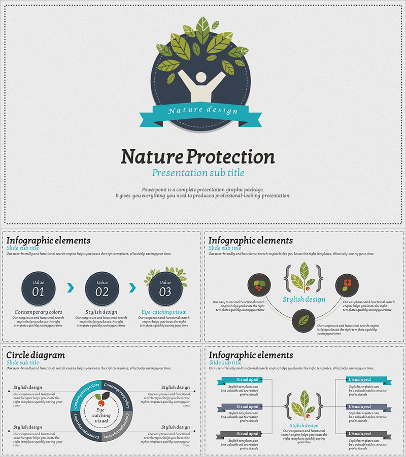 Nature Conservation PowerPoint Template – Elegant Design with Nature Theme