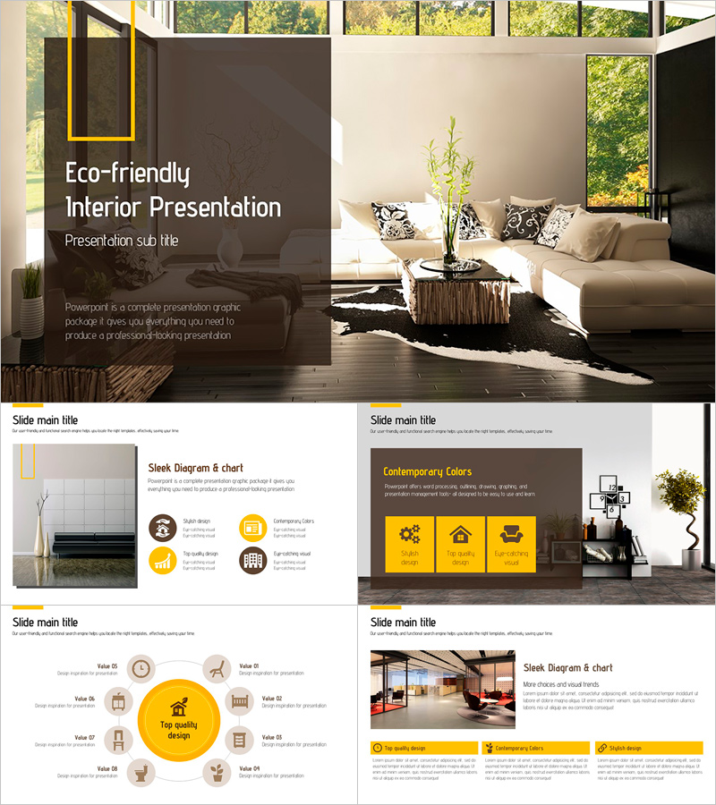 친환경 인테리어 프레젠테이션 – 고급스러운 디자인으로 환경을 생각하다