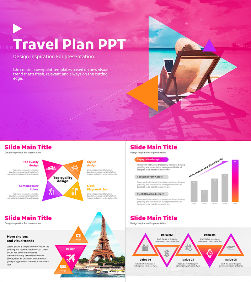 Travel Plan PPT Wide – Sensational and Vibrant Design