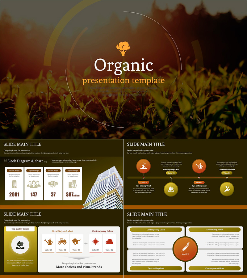 Organic Presentation Template – Design Capturing the Beauty of Nature