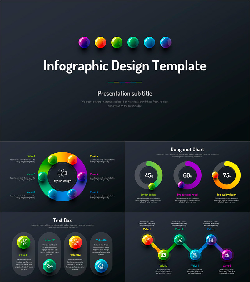 인포그래픽 디자인 와이드 템플릿 – 시각적 트렌드에 최적화된 구성