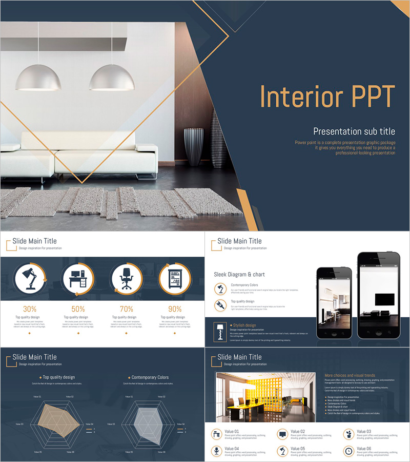 Interior Presentation Template – Sleek and Modern Design
