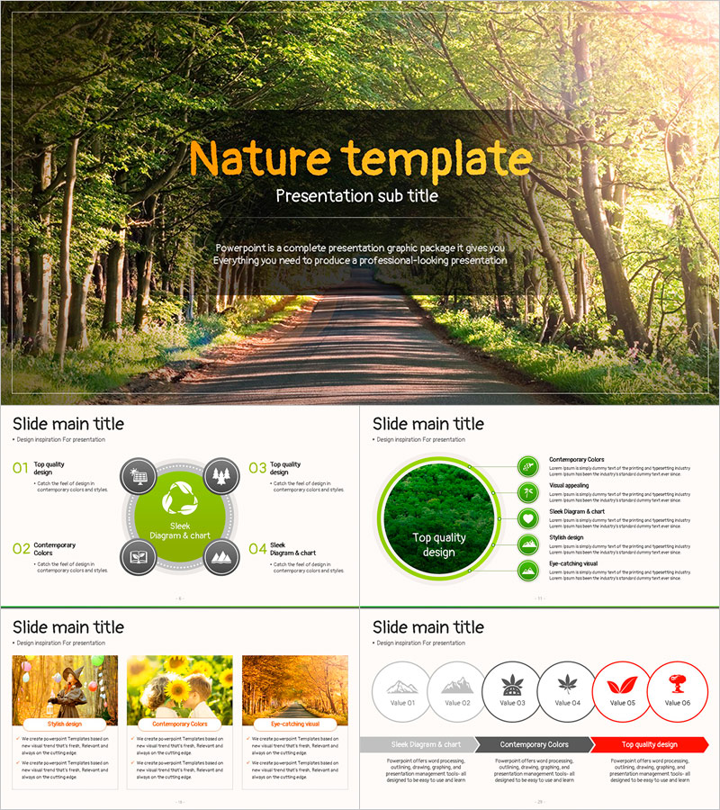 Natural Color Wide Template – Design Capturing Nature's Beauty