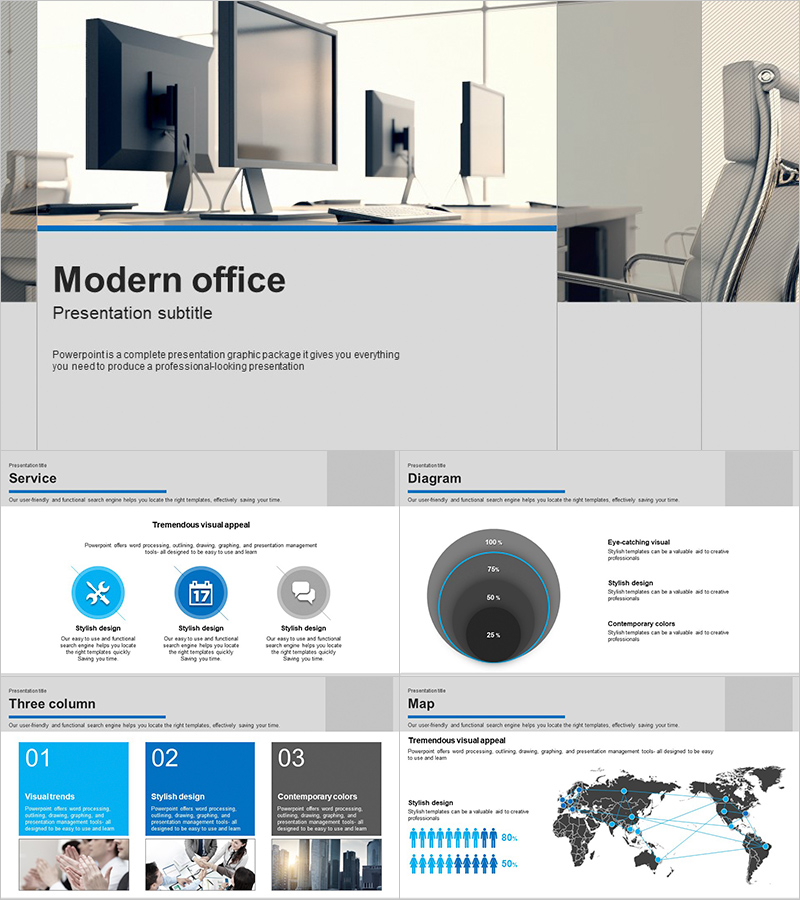 Modern Office Presentation Template – Intuitive Business Design