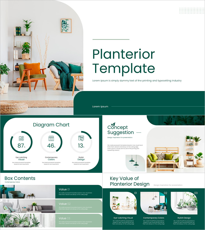 플랜테리어 와이드 템플릿 – 현대적이고 세련된 디자인