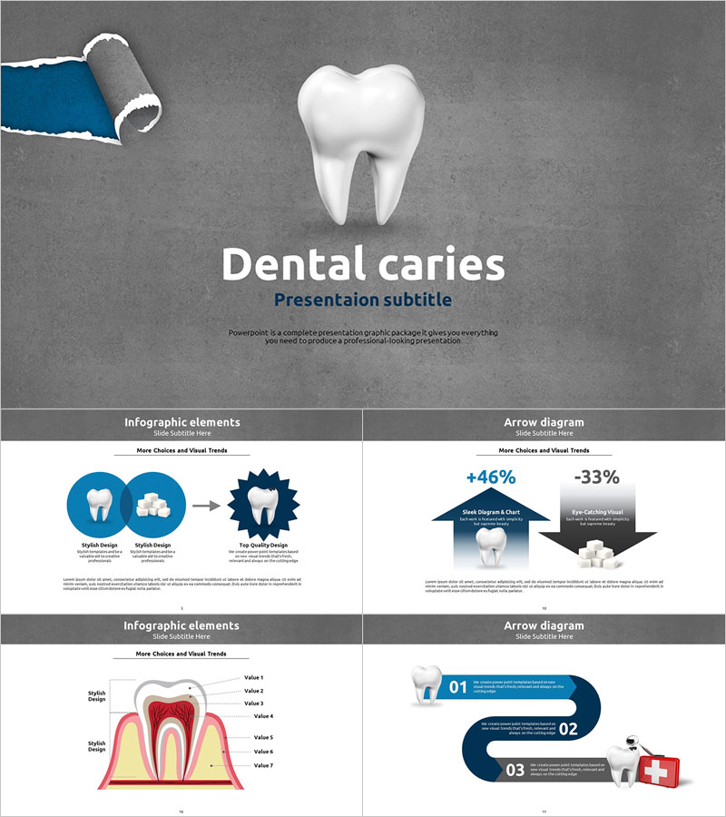 충치예방 프레젠테이션 템플릿 – 전문적이고 깔끔한 디자인
