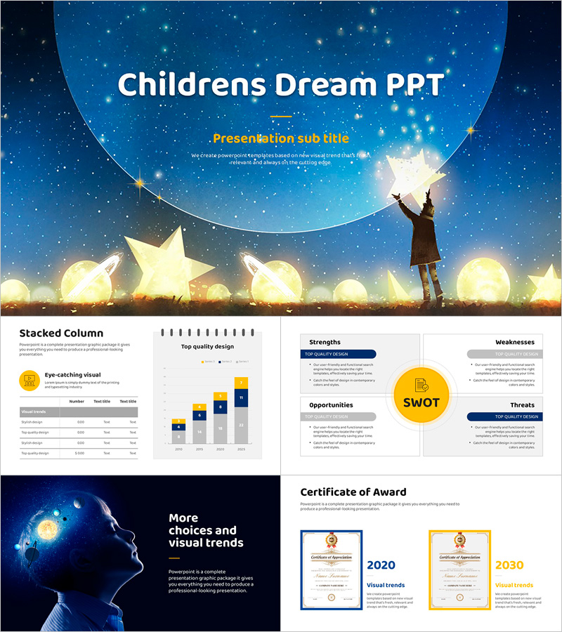 Childrens Dream Presentation Template – Creative and Touching Design