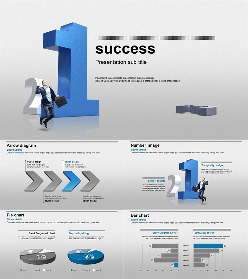 성공 와이드 피피티 디자인 – 전문적이고 현대적인 비즈니스 템플릿