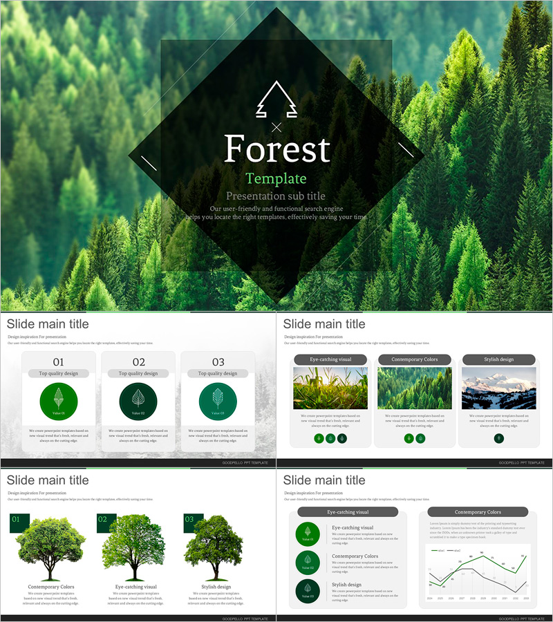 Forest Template Wide – Design Capturing Nature's Beauty