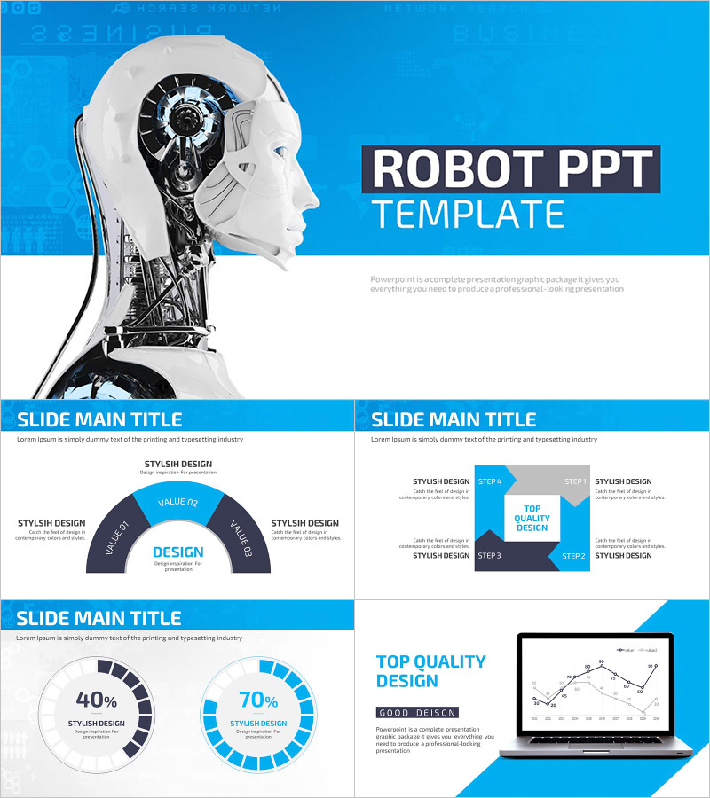 Robot PPT Wide Template – Innovative Design and Efficiency