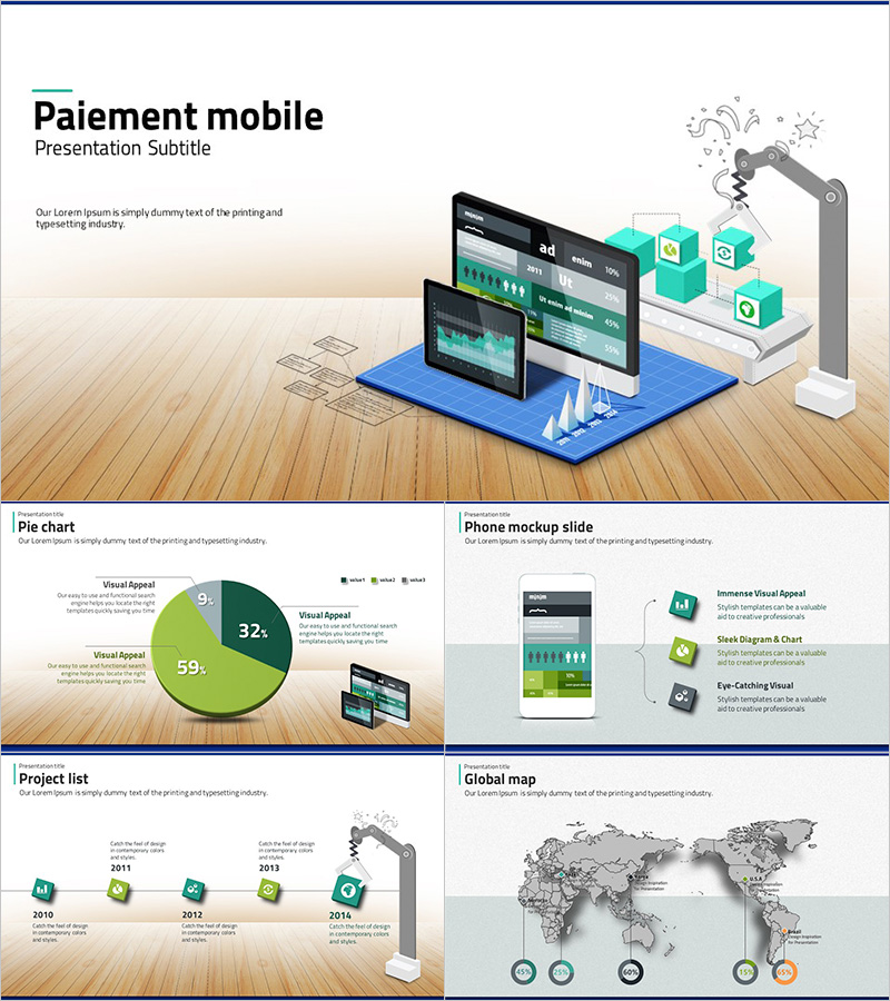 Mobile Payment PPT Wide Template – Modern and Visually Appealing Design