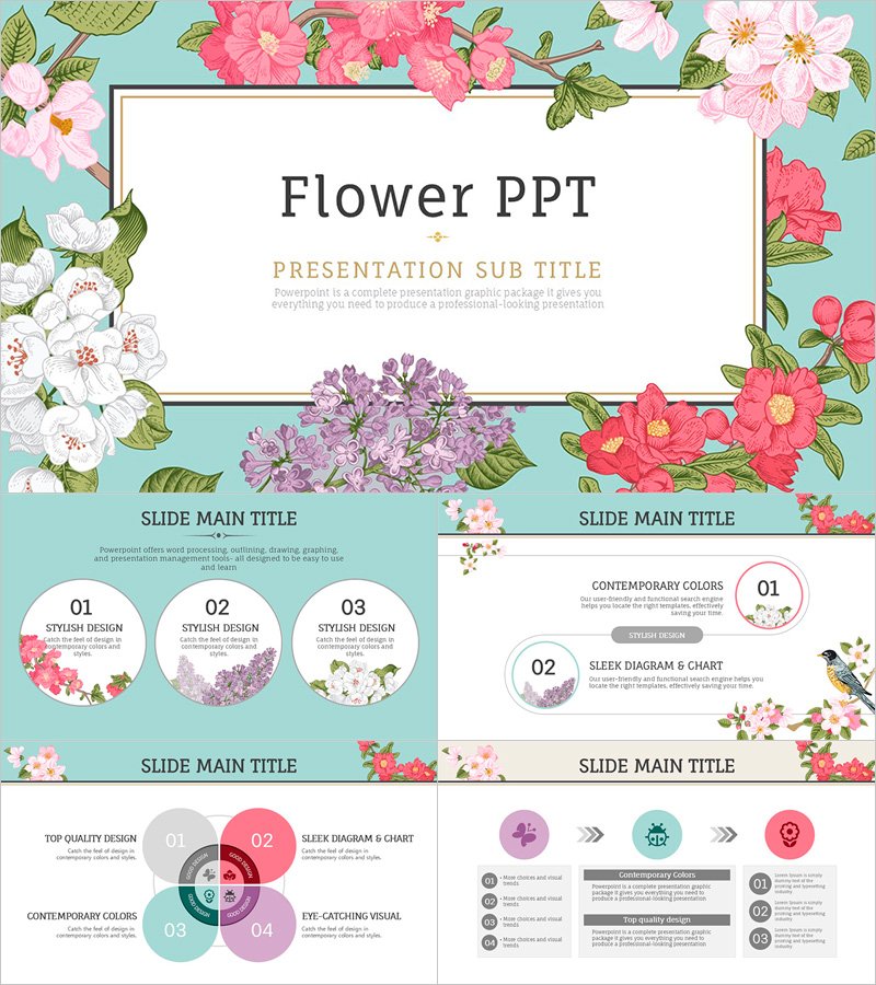 Flower PPT Wide – Bright Design Inspired by Nature