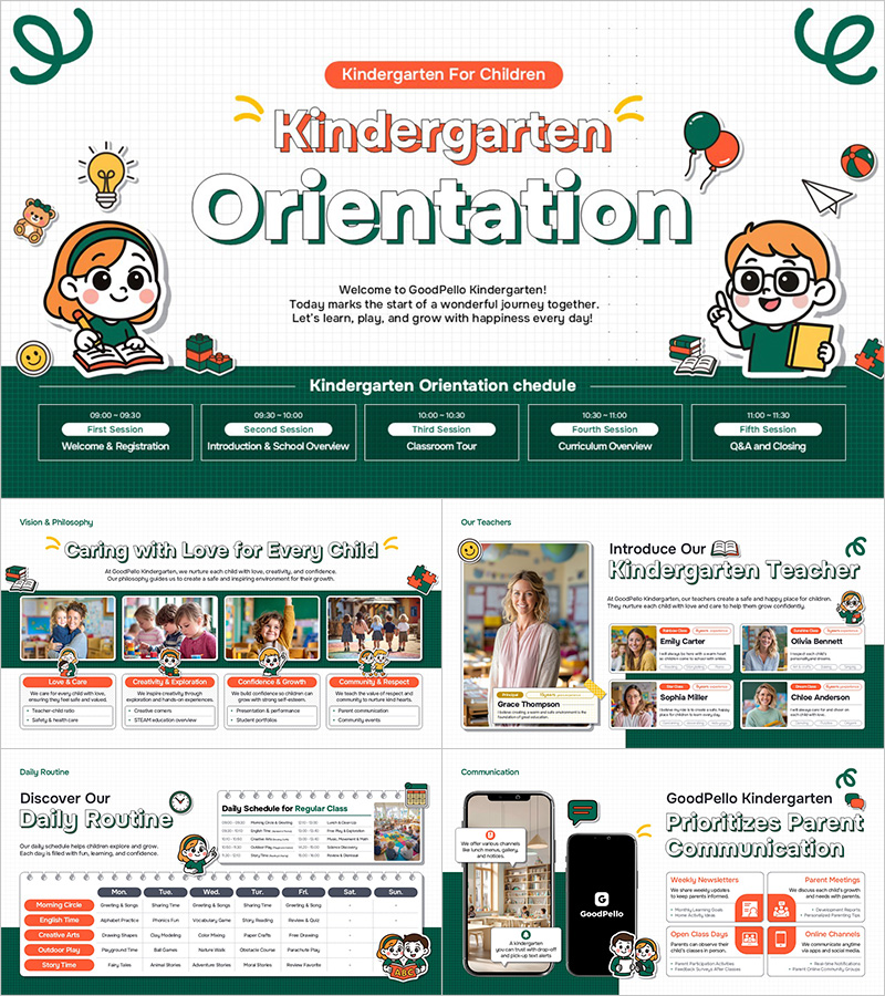 Kids Sticker Pack Kindergarten Orientation Template – Creative and Colorful Design