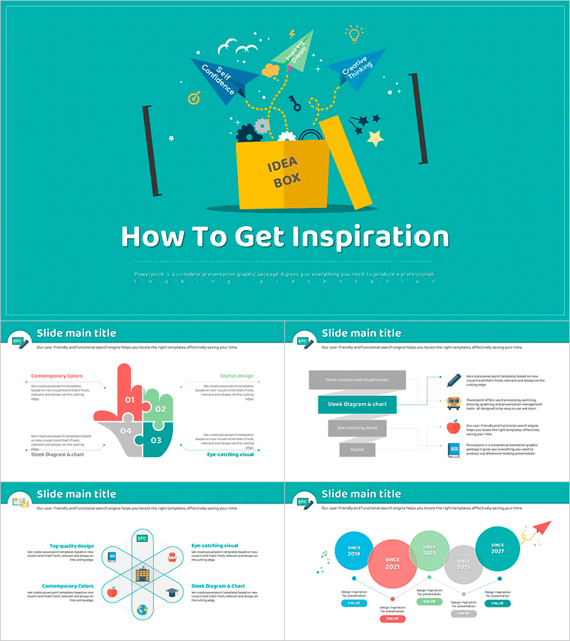 창의력 와이드 템플릿 – 교육 및 창의적인 프레젠테이션에 적합