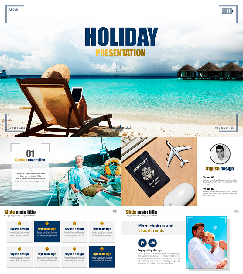 Frame Presentation Template Wide – Optimized Design for Nature and Travel