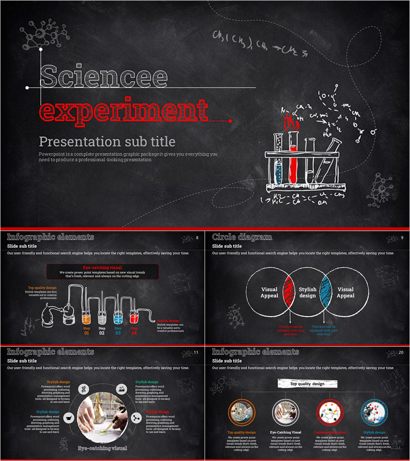과학 보고서 와이드 프레젠테이션 템플릿 – 현대적이고 매력적인 디자인