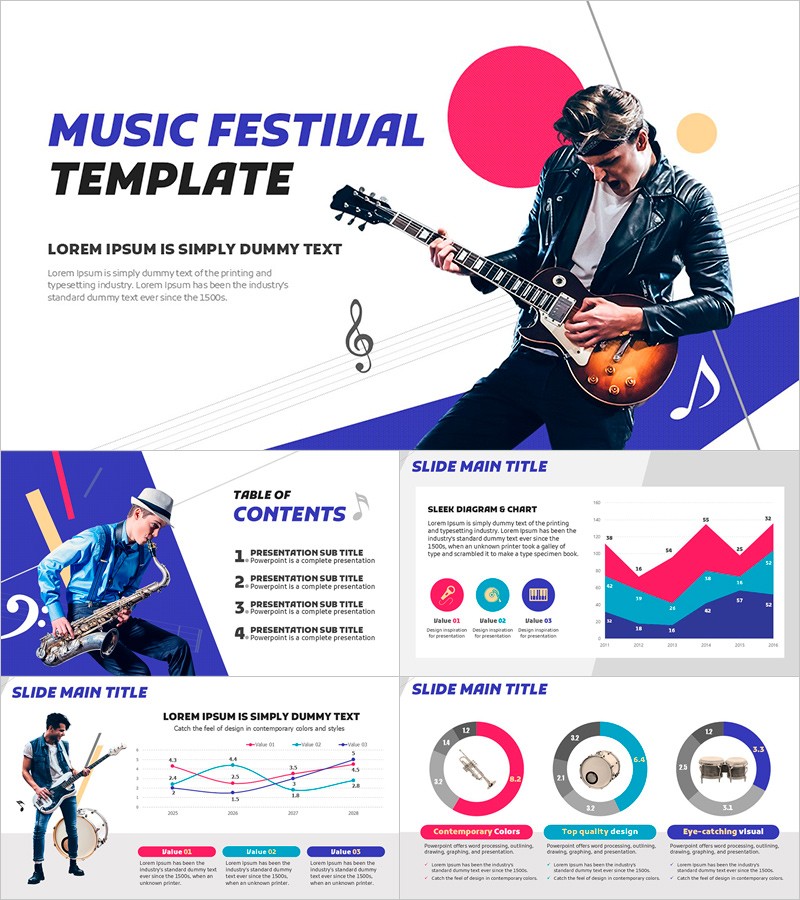 Music Festival Template Wide – Colorful Visual Design