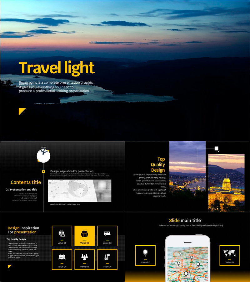 Travel Light Presentation Template – Fresh and Vibrant Nature Design