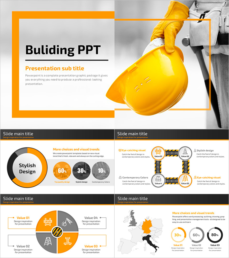 Building Presentation Template – Visually Striking Design