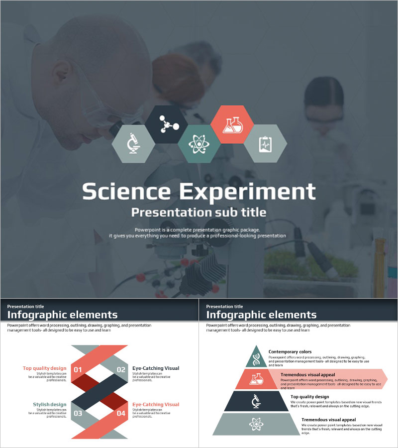과학 실험 애니메이션 PPT 템플릿 - 동적인 시각 효과로 주목 받는 디자인