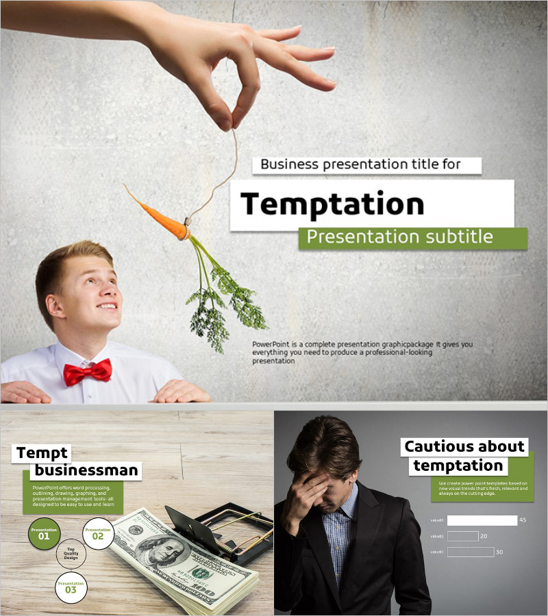 유혹 컨셉 파워포인트 템플릿 – 심오한 메시지 전달을 위한 감성적인 디자인