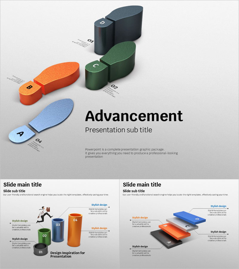 발전 테마 애니메이션 피피티 템플릿 – 동적 효과로 메시지를 전달하는 비주얼 디자인