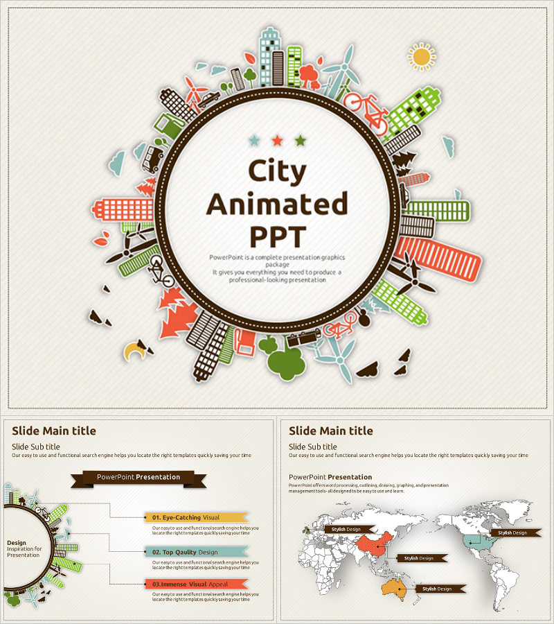 City Animated PowerPoint Template – Eye-Catching Design for Dynamic Presentations
