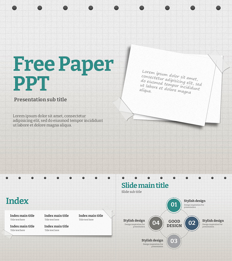 고퀄리티의 종이 노트 무료 피피티