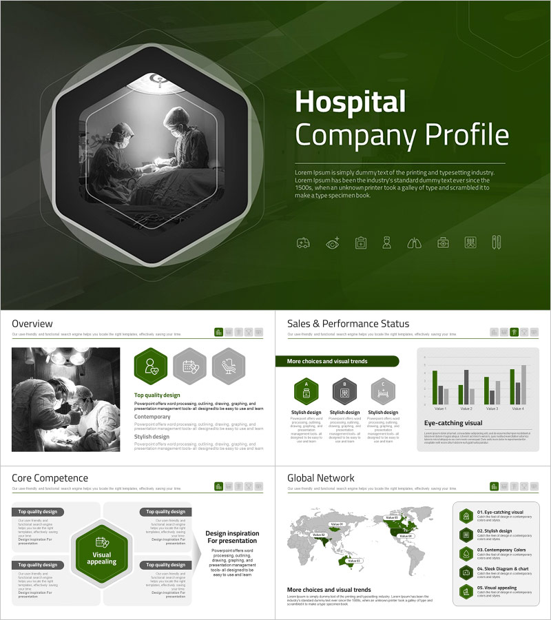 Hospital Company Profile PPT Template – Modern and Professional Design