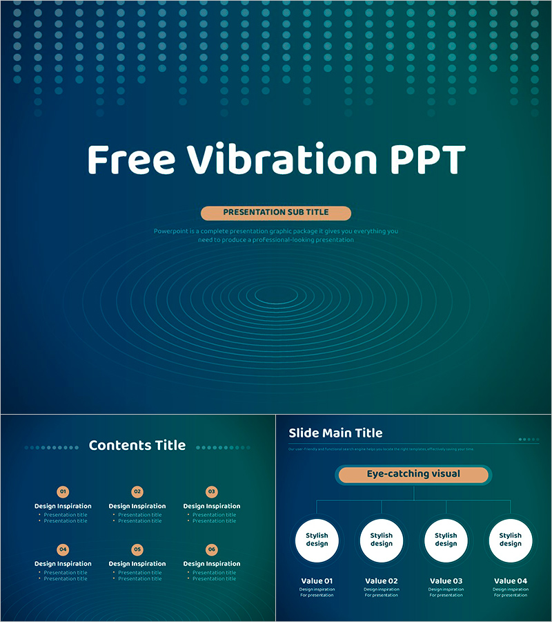 진동 무료 PPT 템플릿