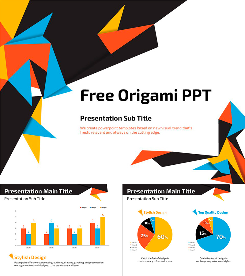 아름다운 종이접기 무료 템플릿