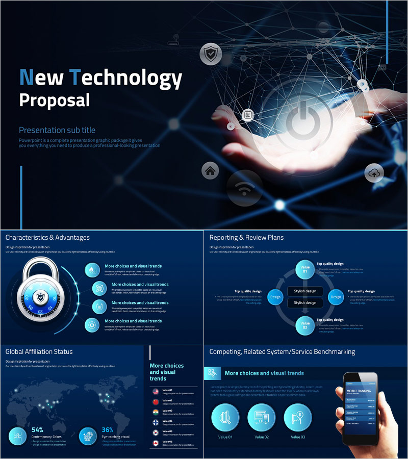 New Technology Proposal Template – Elegant Design for Professional Presentation