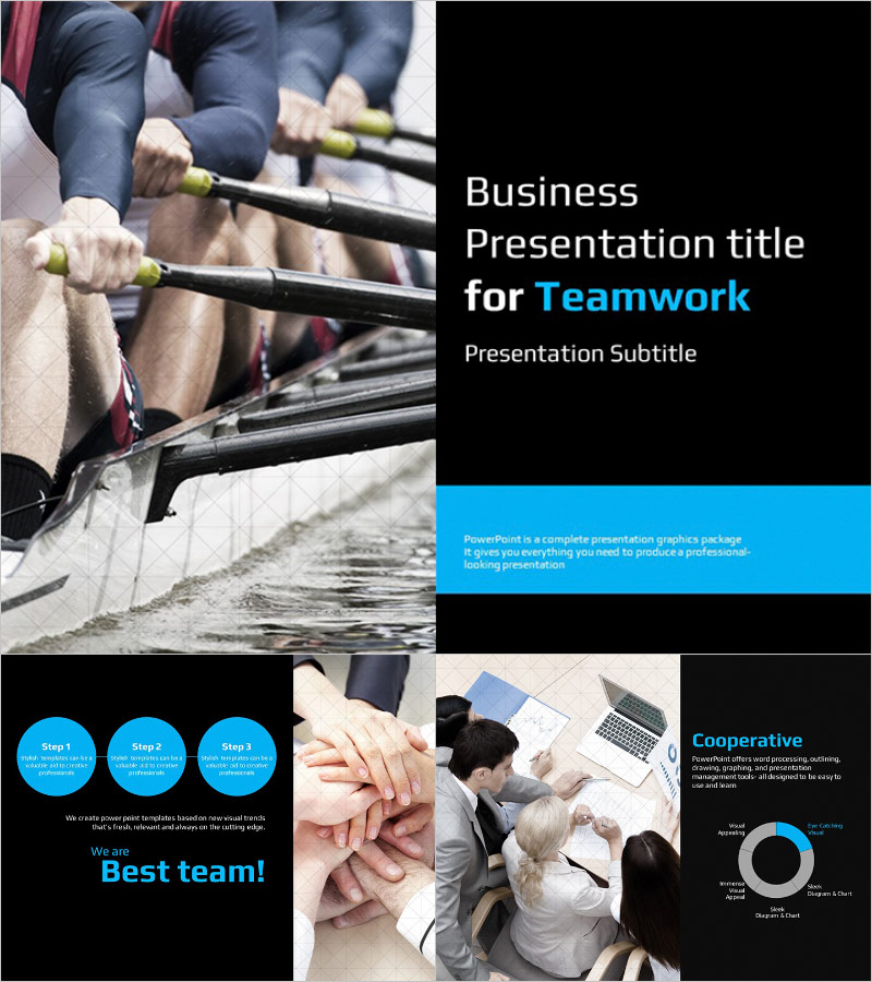 팀워크 ZEN 프레젠테이션 템플릿 – 협력의 힘을 강화하는 감성 디자인