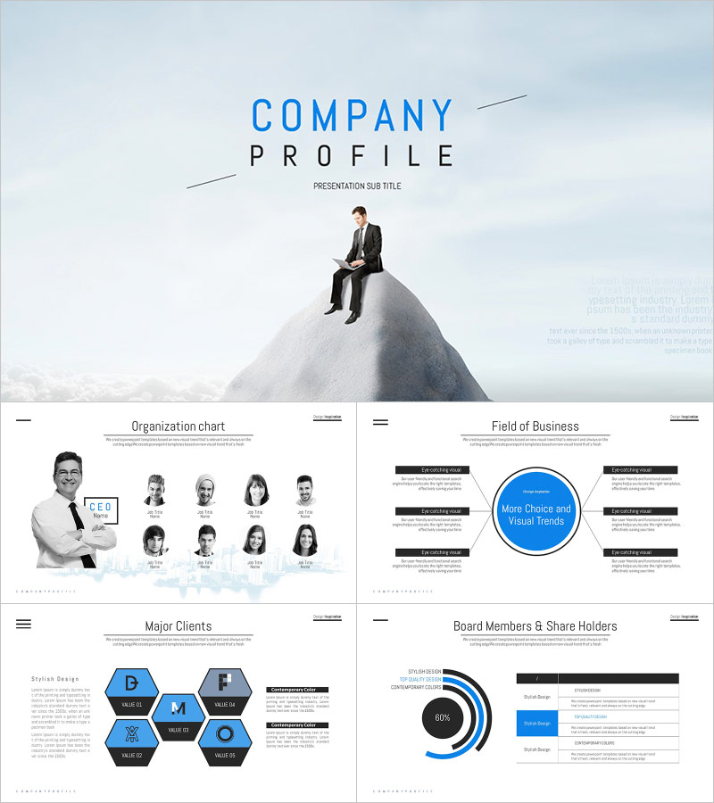 심플 회사소개서 PPT 템플릿 – 깔끔하고 전문적인 디자인