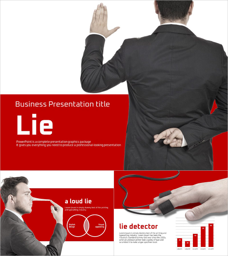 거짓말 테마 피피티 – 감정과 메시지를 전하는 ZEN 디자인