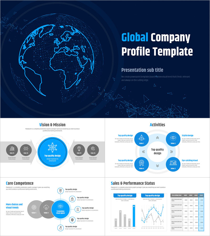 Global Company Profile Template – Modern and Simple Design