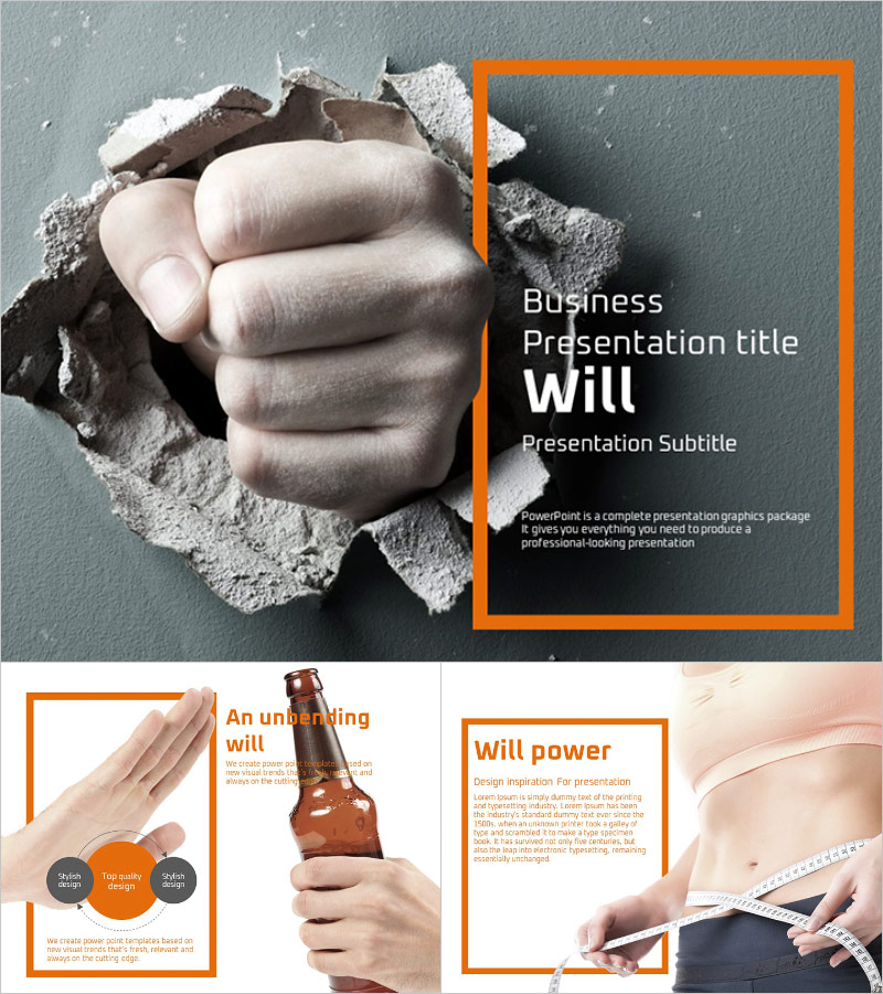 의지력 피피티 – 감정의 흐름을 담은 디자인
