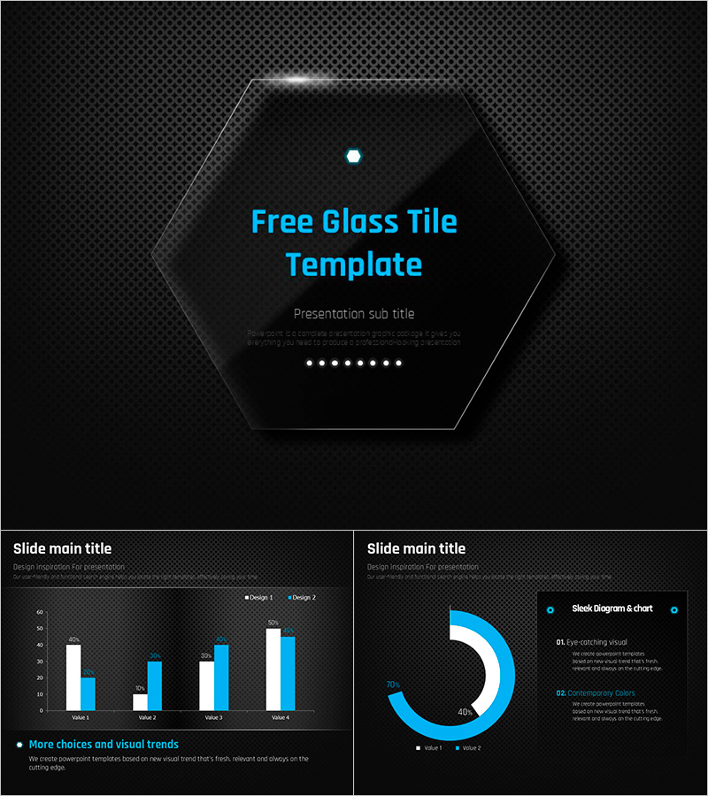 세련된 유리 타일 무료 프레젠테이션