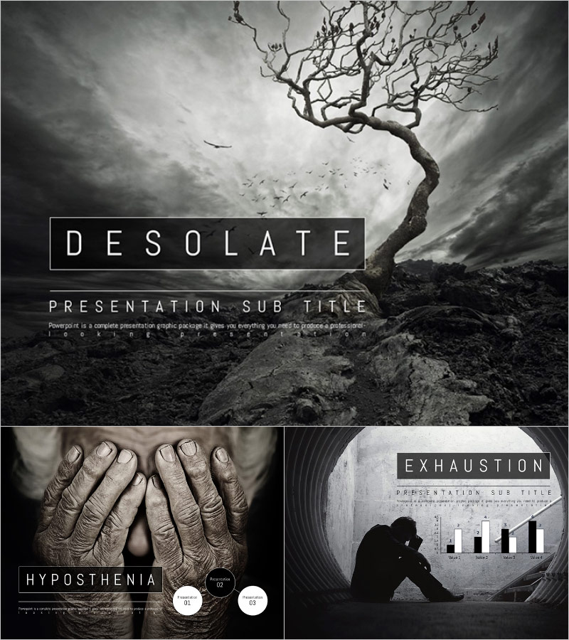 피폐 컨셉 피피티 템플릿 – 감정을 전하는 ZEN 디자인