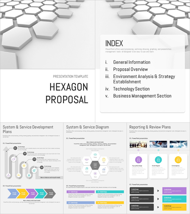 Hexagon Proposal Vertical PowerPoint Template – Modern and Engaging Design