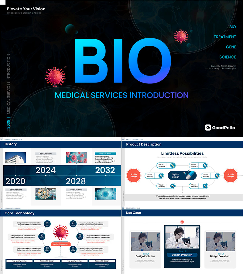 Bio Medical Service PPT Template – Modern and Professional Design