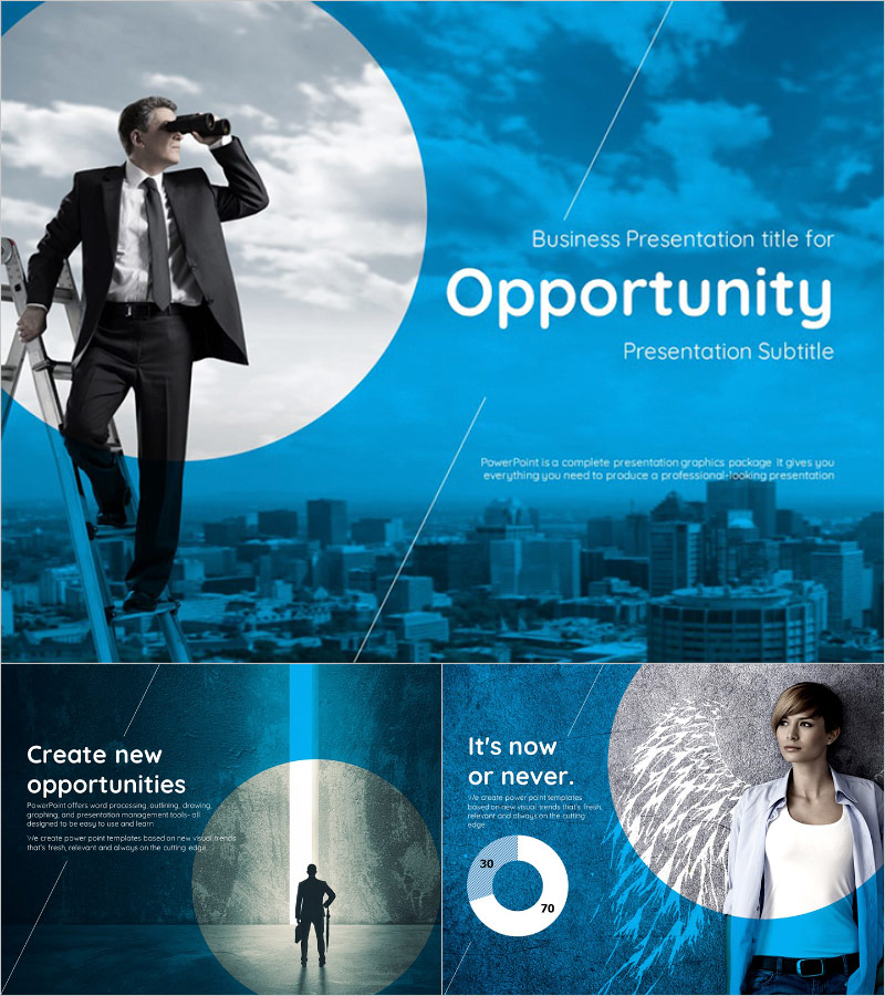 기회의 순간을 담은 ZEN 프레젠테이션 템플릿 – 명확한 메시지 전달